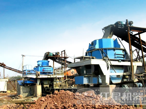 河卵石制沙機生產(chǎn)現(xiàn)場 河卵石制沙機生產(chǎn)現(xiàn)場