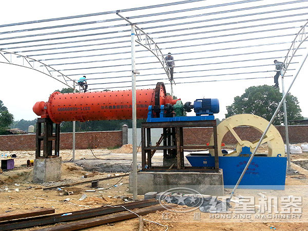 棒磨機制砂現(xiàn)場 棒磨機制砂現(xiàn)場