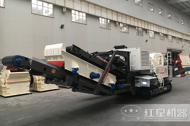 移動式煤矸石制砂設(shè)備，移動式破碎站