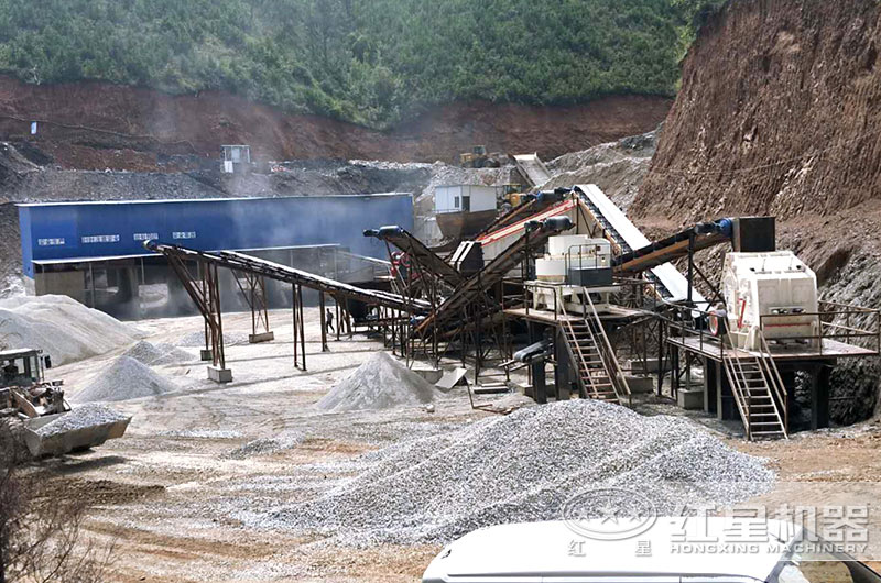 新型干法制砂生產(chǎn)線，破碎硬度較小的物料