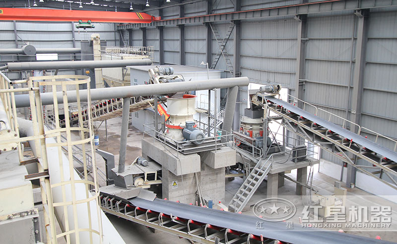 圓錐碎石機產(chǎn)量高，生產(chǎn)線必備設(shè)備