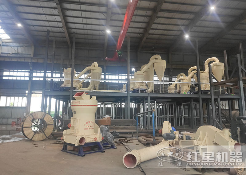 磨粉生產(chǎn)線中給料機(jī)、提升機(jī)現(xiàn)場(chǎng)安裝圖