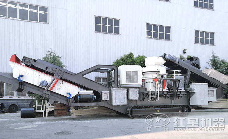 履帶圓錐破碎機(jī)，遙控移動(dòng)